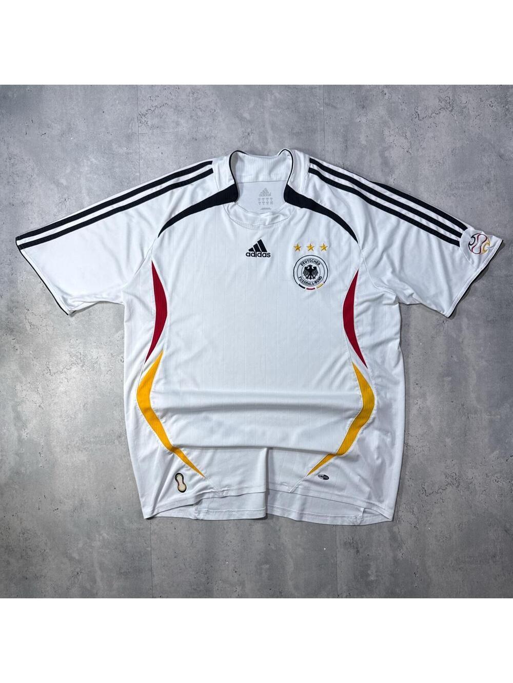 Y2K Germany Adidas Home 2005-2006 Soccer White Jersey shirt
